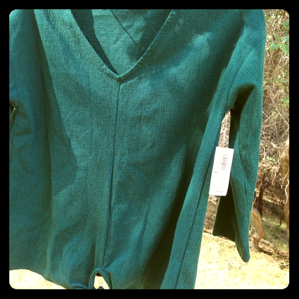 green blouse